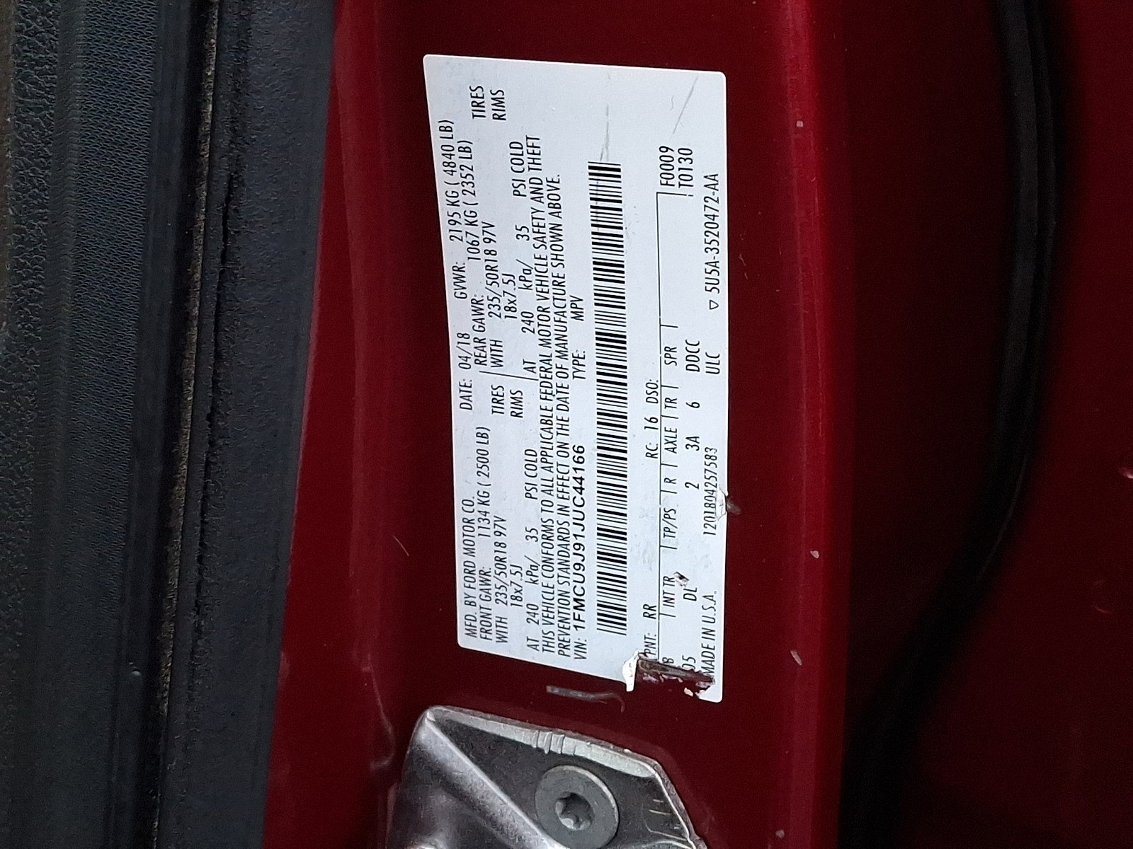 2018 Ford Escape Titanium