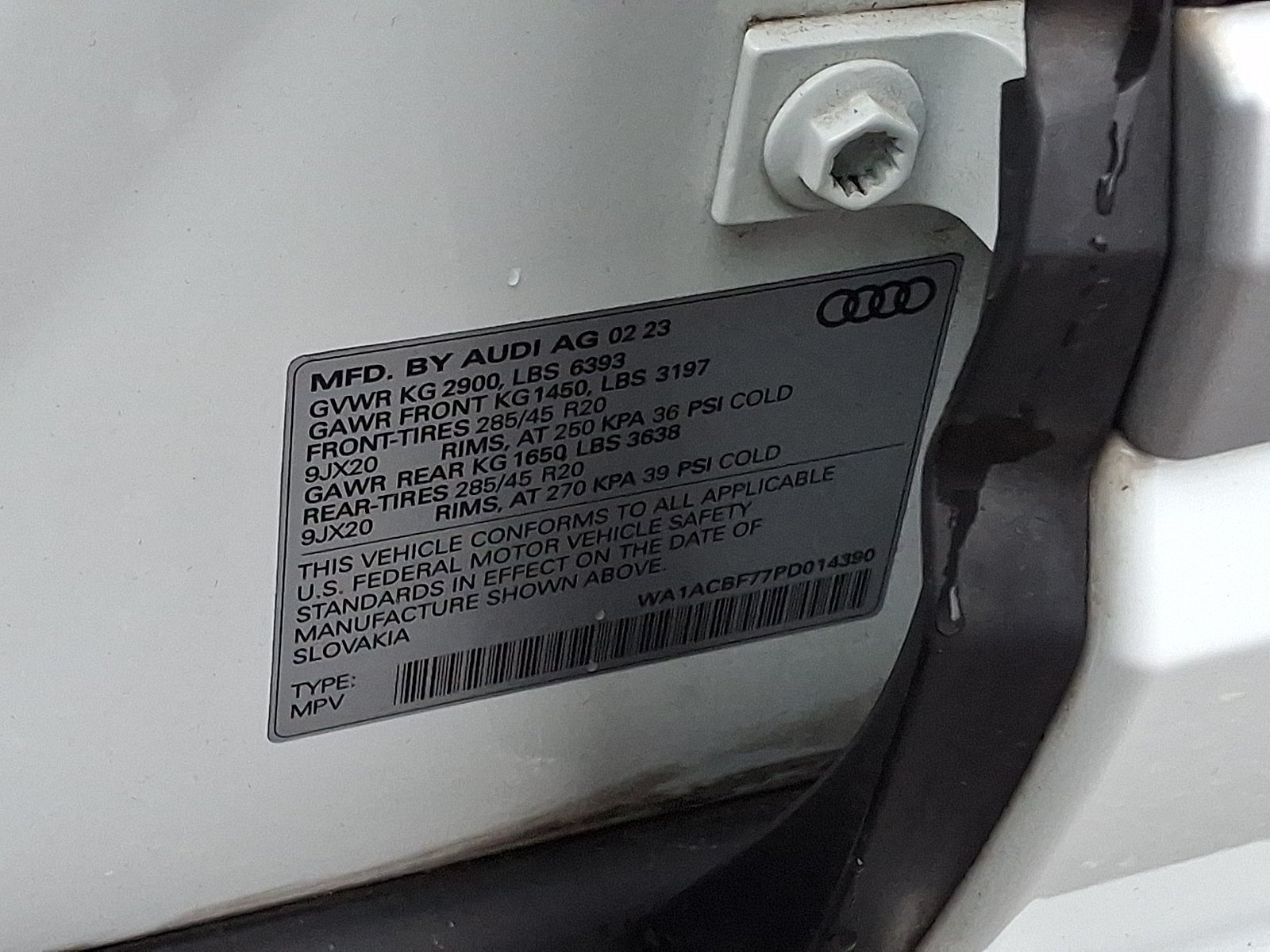 2023 Audi Q7 Premium 45 TFSI quattro Tiptronic