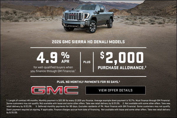 4.9% APR for well-qualified buyers when you finance through GM Financial.1

Plus, $2,000 PURCHASE...