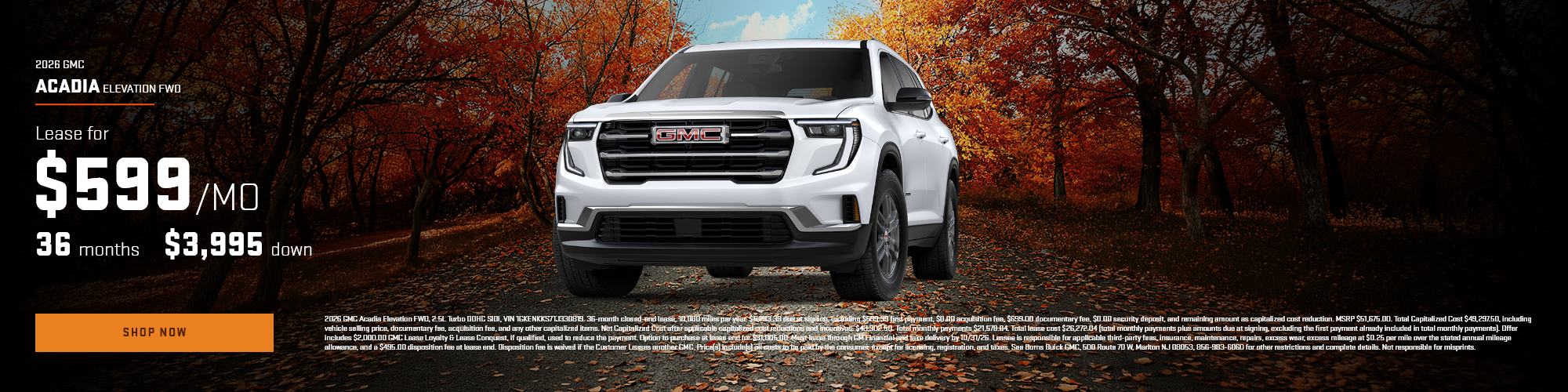 2026 GMC Acadia Elevation